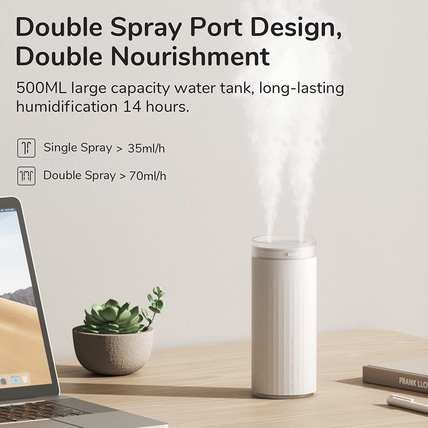 Small Humidifiers 500ml Desk Humidifier Night Light Function Quiet Operation Electric Aroma Diffuser Air Car Humidifier - Image 8